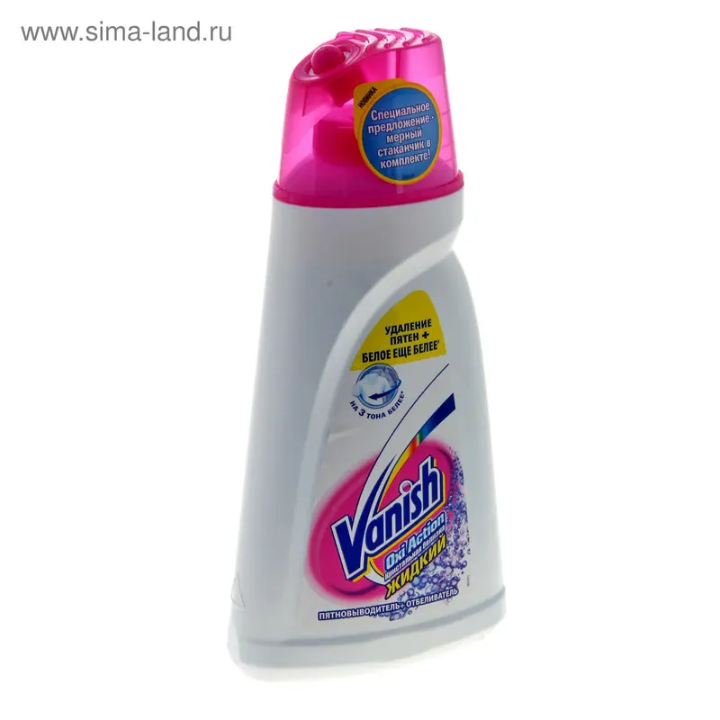 Жидкий пятновыводитель/отбеливатель для белого VANISH 1 л