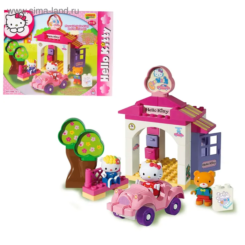 Конструктор Unico plus Hello Kitty "Мойка машины"