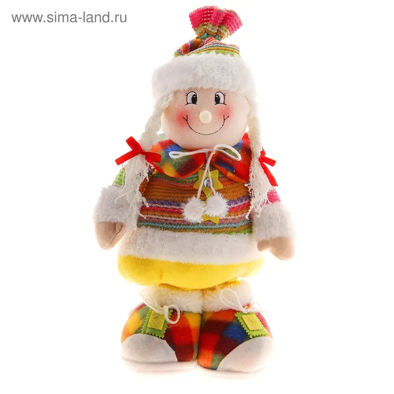мягкая веселая желтая девочка