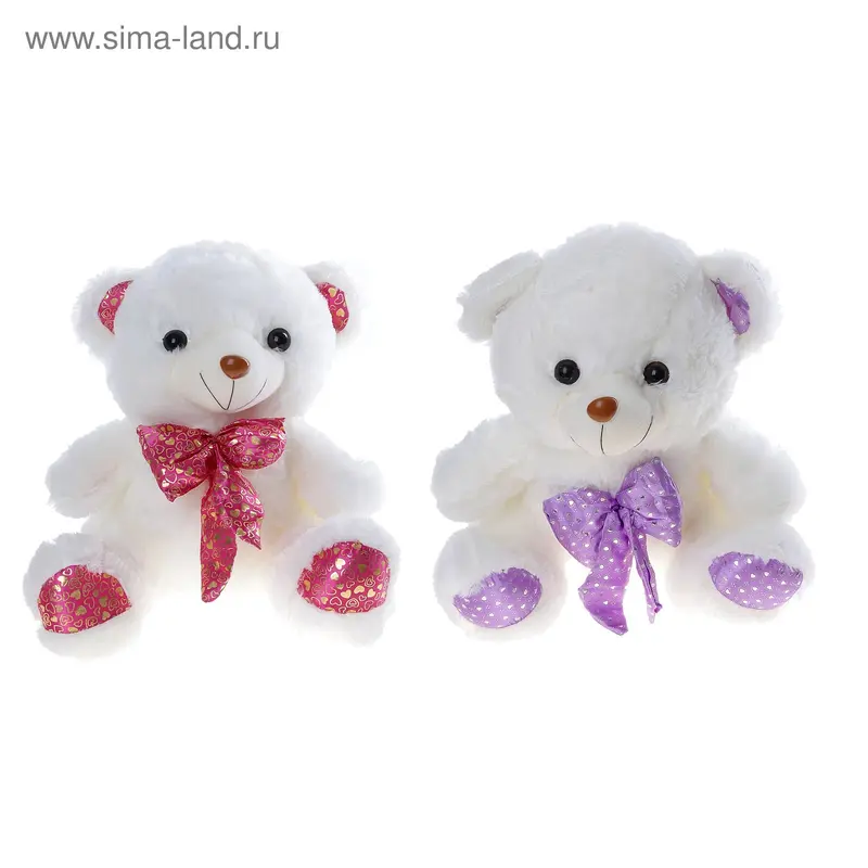 Мягкая игрушка "Медведь c бантом", цвета МИКС