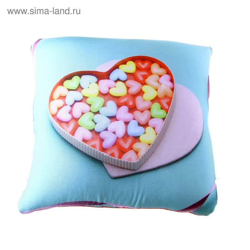 Подушка 5 конфетная коробка сердце 30*30