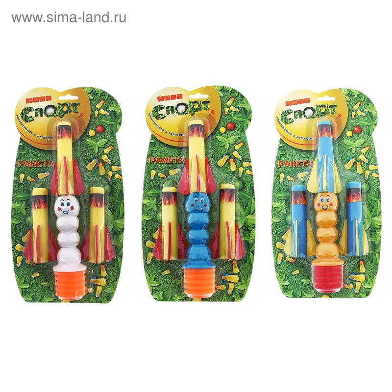 Запускалка "Мордашка" 3 в 1, цвета МИКС