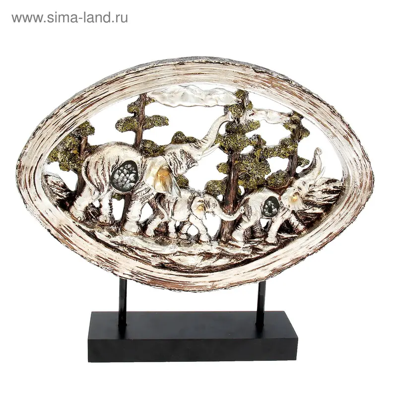 Сувенир "Африканские слоны" 35,5х7х30 см