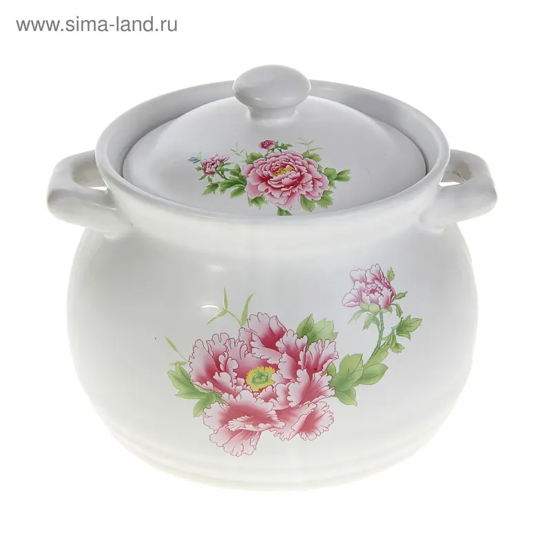 Кастрюля огнеупорная керамика "Пион", 3,8 л