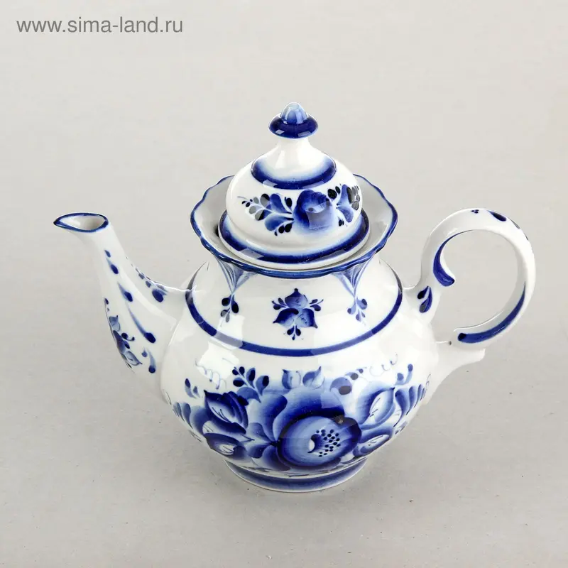 Чайник заварной «Бутон», 19х13х22 см, гжель