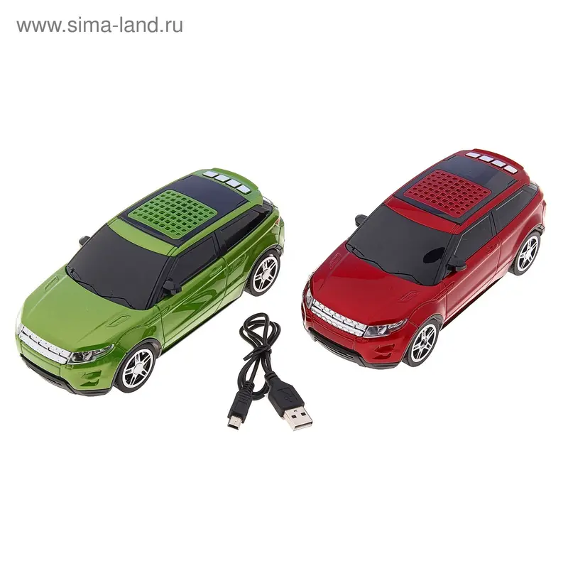 Портативная колонка машинка USB/SD/FM S666, пластик