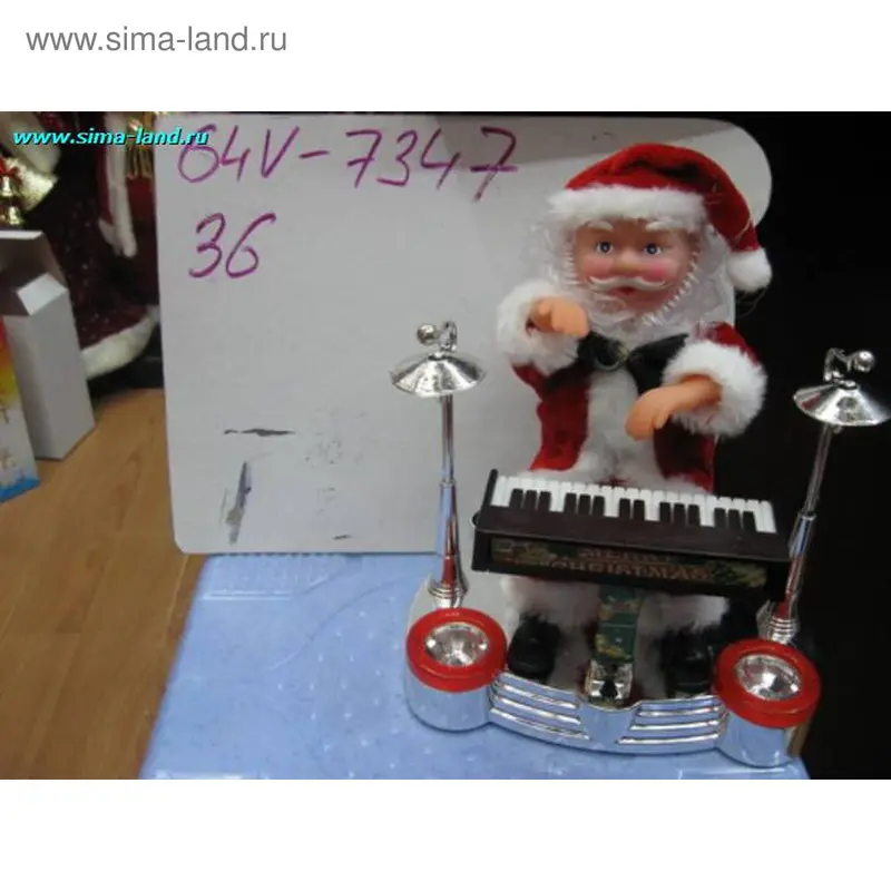 дед мороз пианист 17*20 см (муз) (бокс 36 шт)