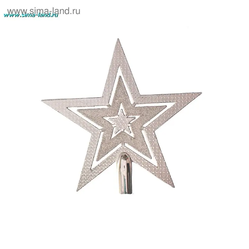 наконечник пластик звезда 18*18 см рельеф