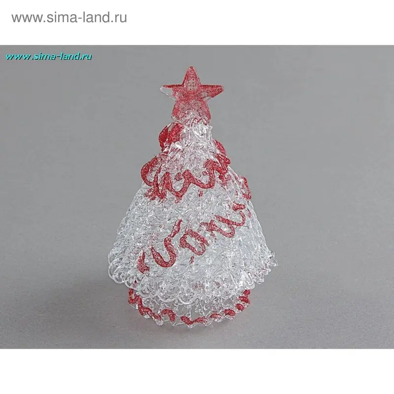 елка стекло юбочка звезда 12*7,5 см