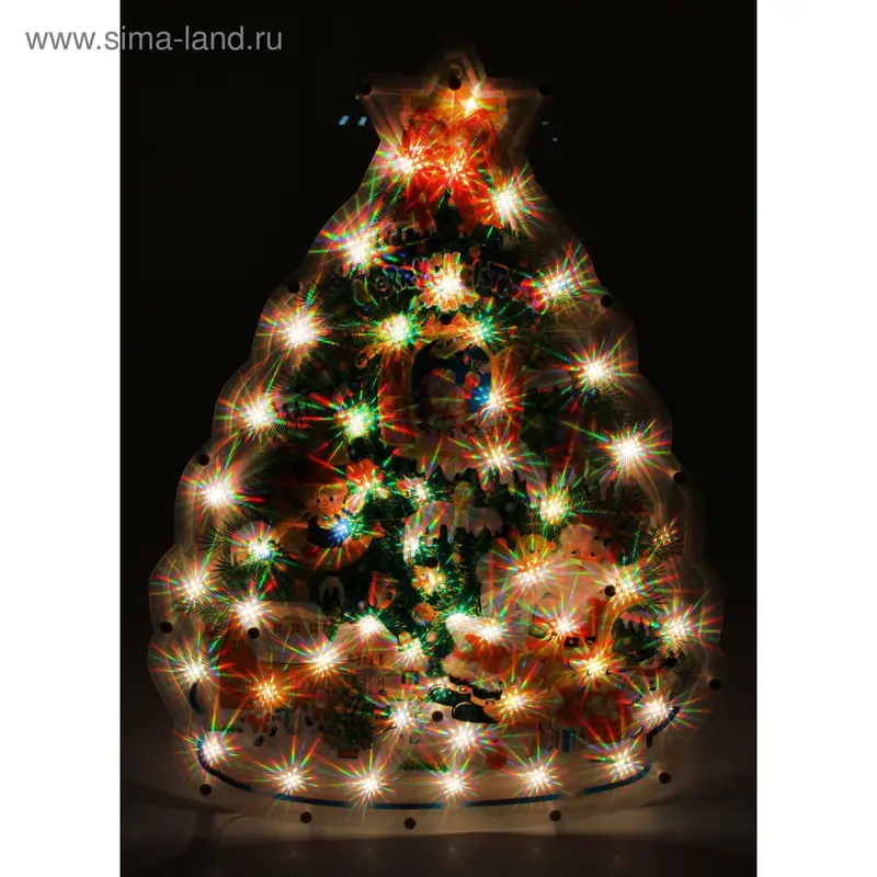 Картина светящиеся Елка Led 50