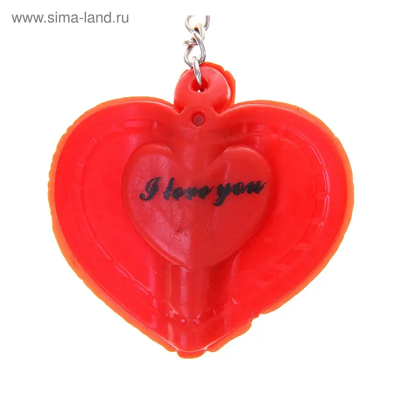 Фонарик свет на кольце "Сердце"