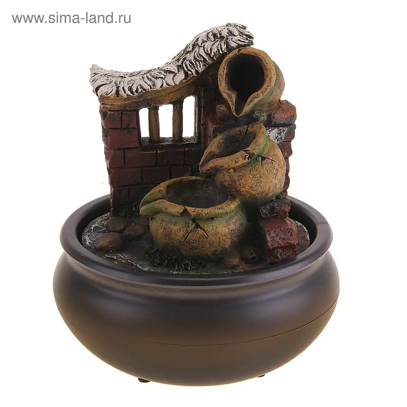 фонтан мини 18*15 см переливы по кувшинам