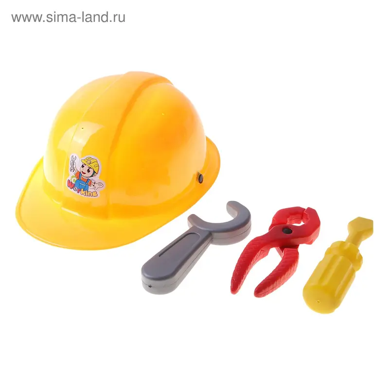 Набор инструментов, с каской, 4 элемента
