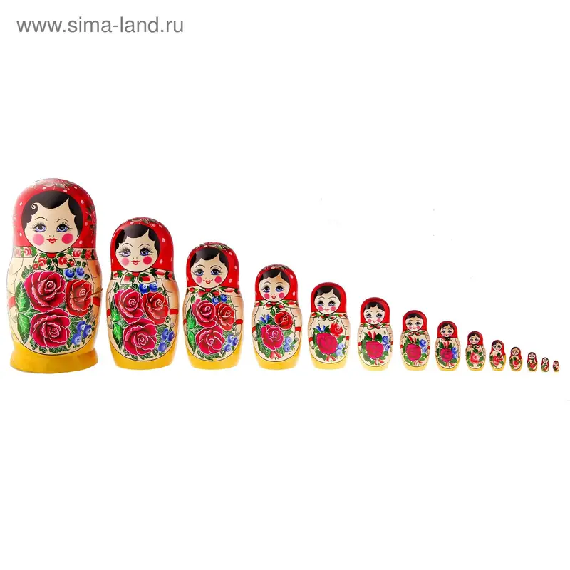 матрешка 15-ти кукольная 14*30 см