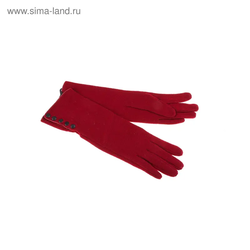 Перчатки женские "5 пуговиц" удлиненные,безразмерные, бордовые