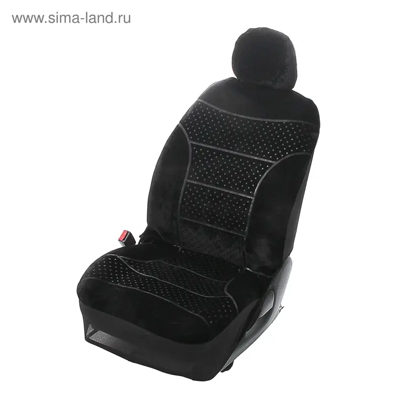 Авточехлы, анатомические, универсальные, 8 предметов, чёрные