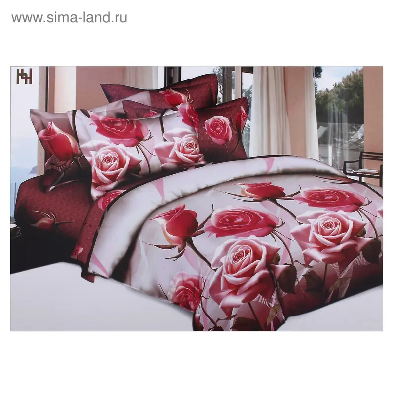 Постельное белье 1,5сп рис 80103/10 147*215 см, 150*215 см, 50*70 см 2шт