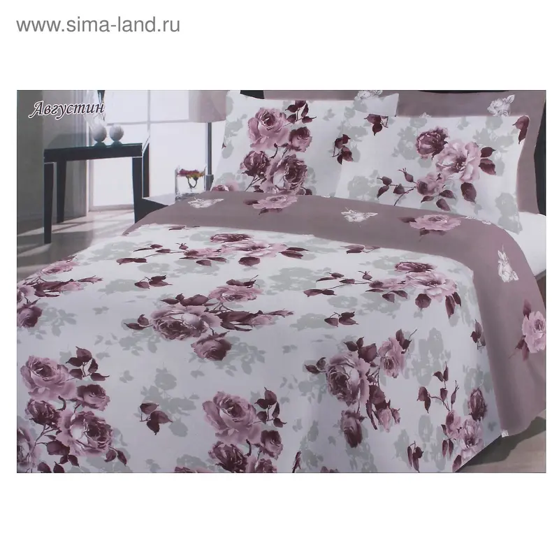 Постельное белье евро рис Августин/15 200*220 см, 200*220 см, 50*70 см 2шт
