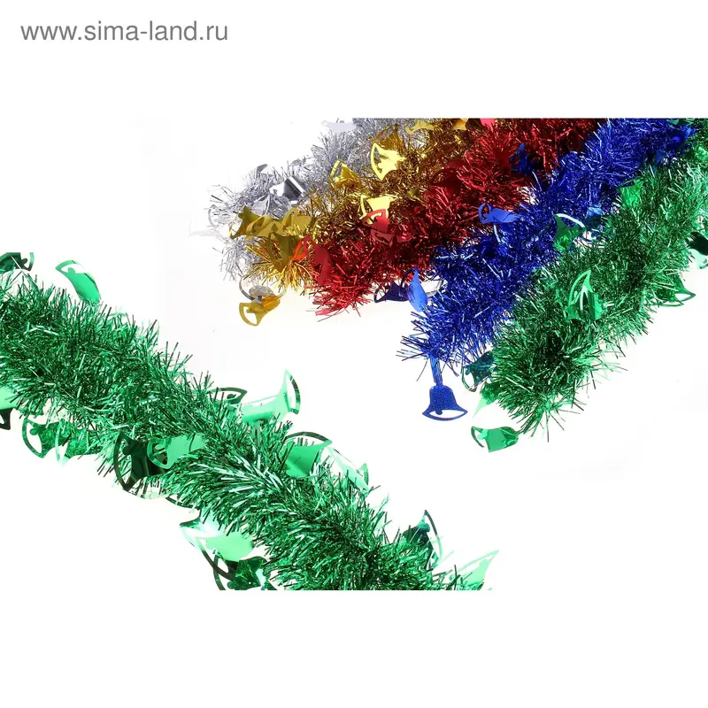 мишура блеск колокольчик d-8 см 2м микс цвета