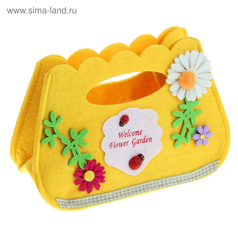 корзиночка войлок Краски лета 15*21*11 см