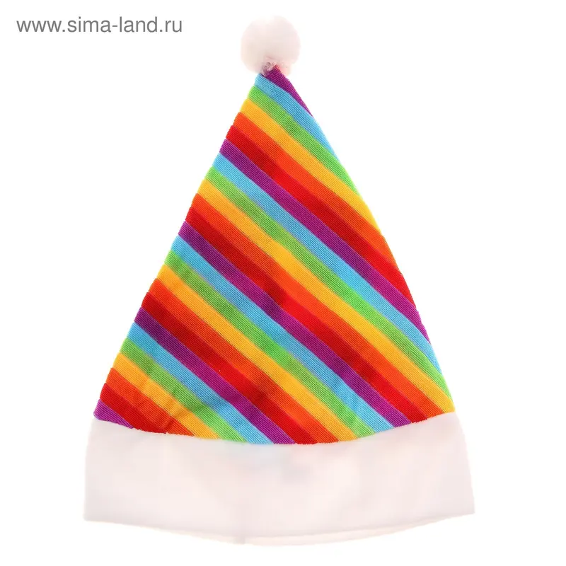 колпак ворс 40*28 см радуга полосочки тонкие