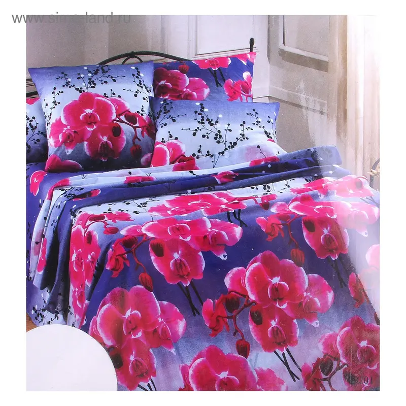 Постельное белье 2сп Happy Home рис 00201 175*215 см, 175*215 см, 70*70 см 2шт
