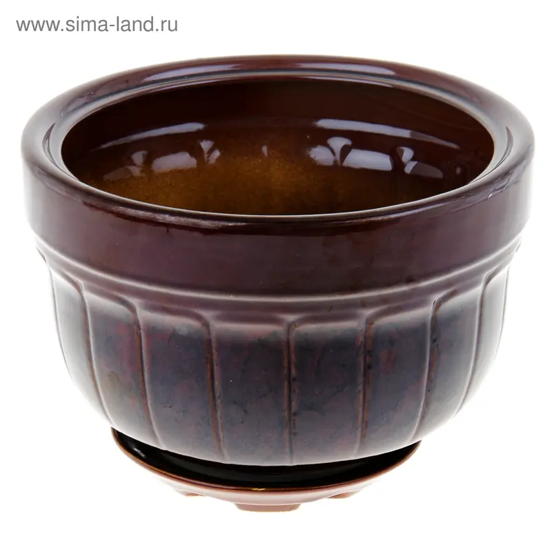 горшок декоративный Браво №1 5л 15*25см 1сорт коричневый