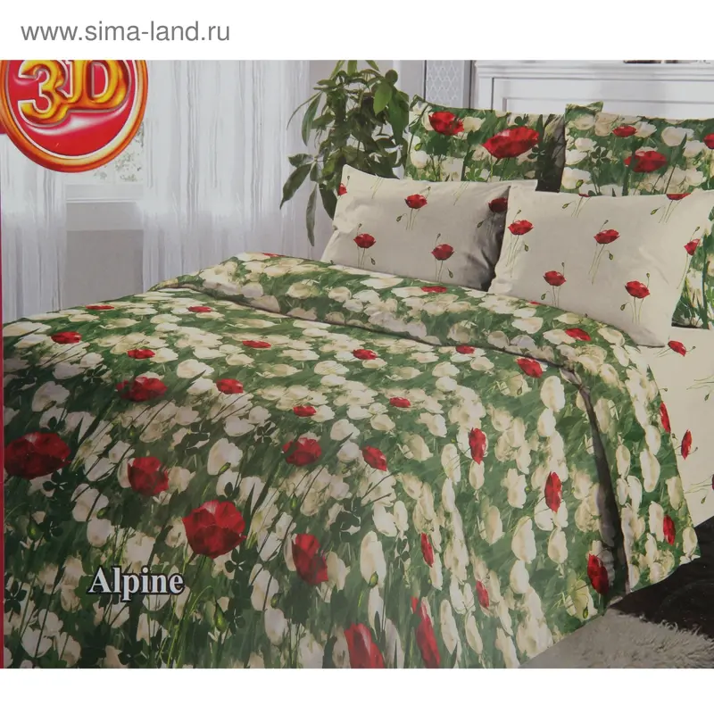 Постельное белье Виола евро рис.Alpine 200*220см, 220*240см, 70*70см 2шт