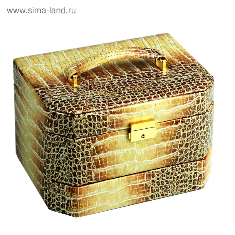 Шкатулка кожзам "Кожа питона" 15х24х16,5 см
