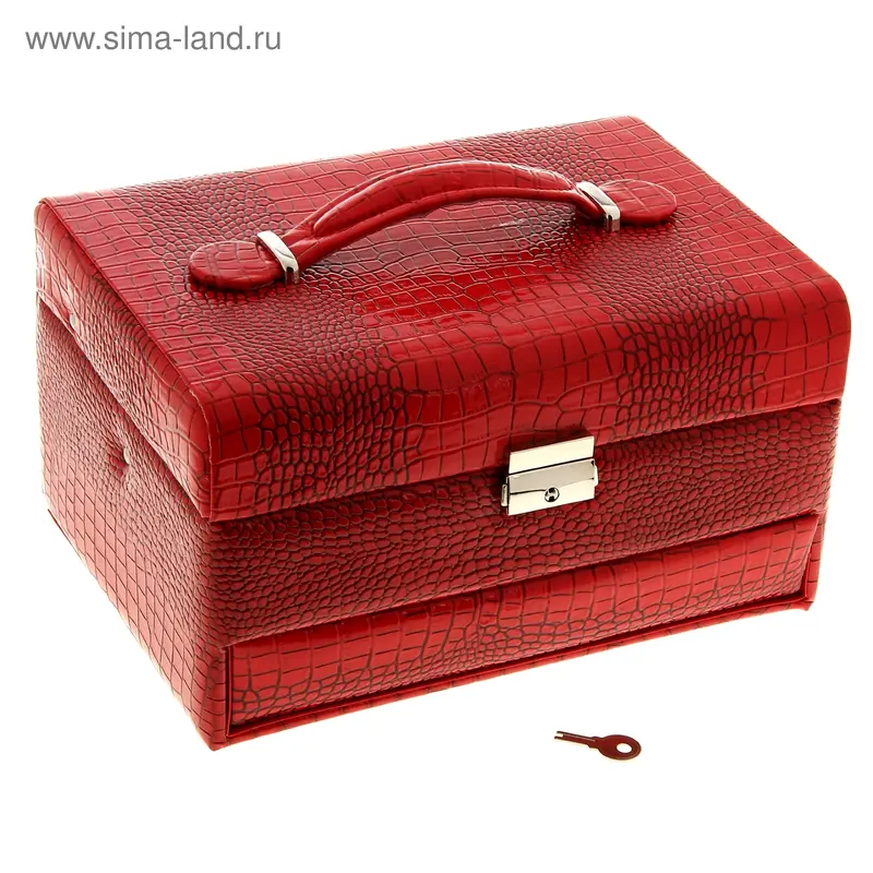 Шкатулка кожзам "Алые паруса" 13х24х18,5 см