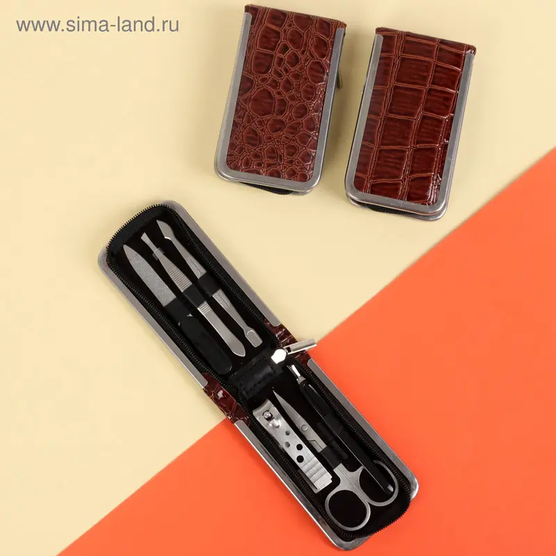 Набор маникюрный, 6 предметов, цвет МИКС