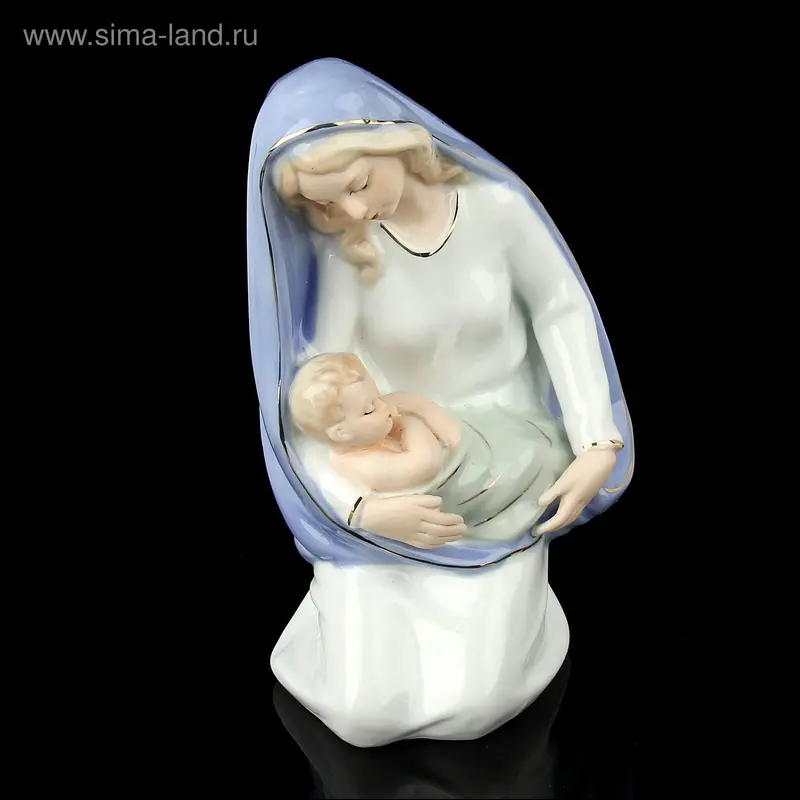 Сувенир керамика "Девушка с младенцем на коленях" 21,5х12х9 см