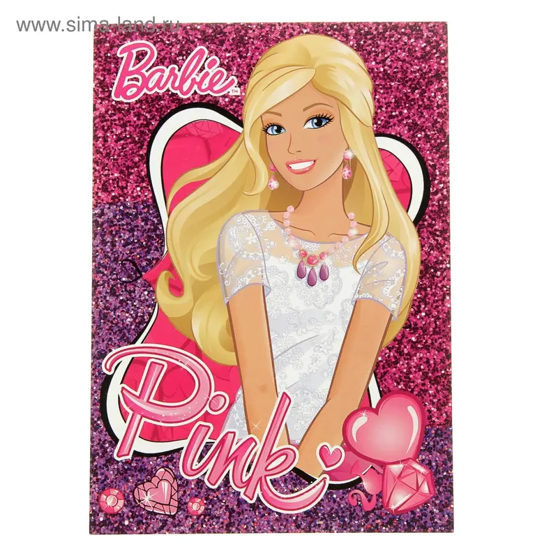 яБлокнот А6 40л на клею Barbie выб УФ-лак EAC-B808/2
