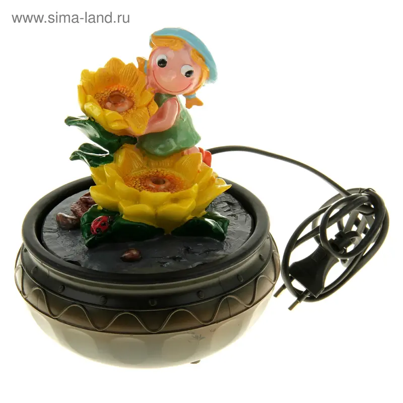 фонтан мини 18*15 см весельчак с лилией