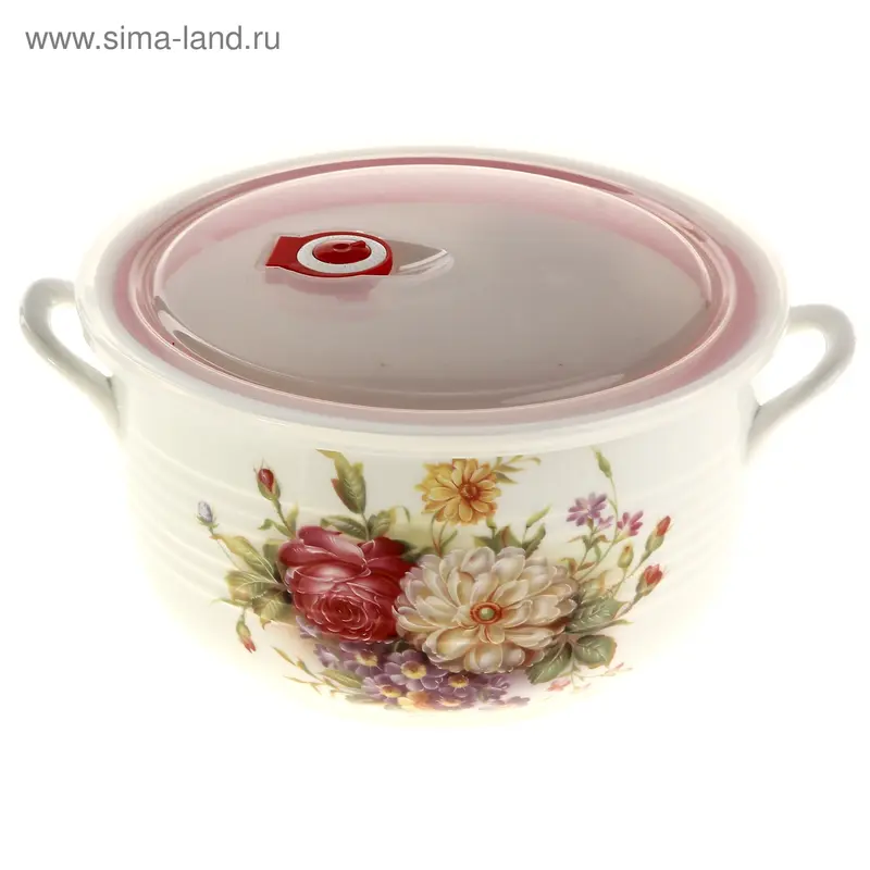 Супница 2,8 л "Сказочный сад", вакуумная крышка