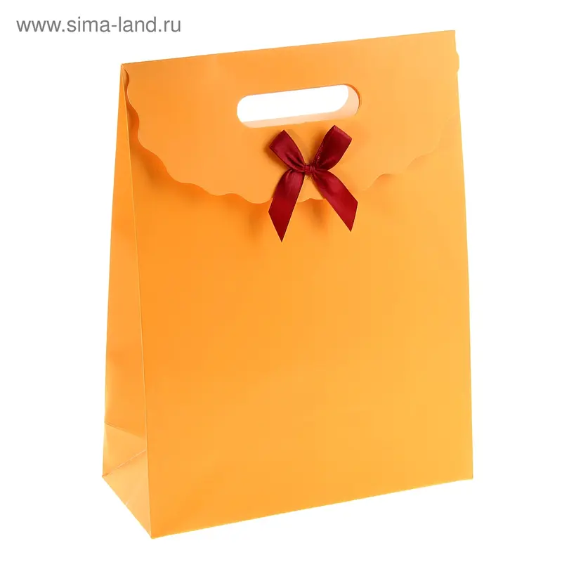 Пакет с клапаном, цвет оранжевый