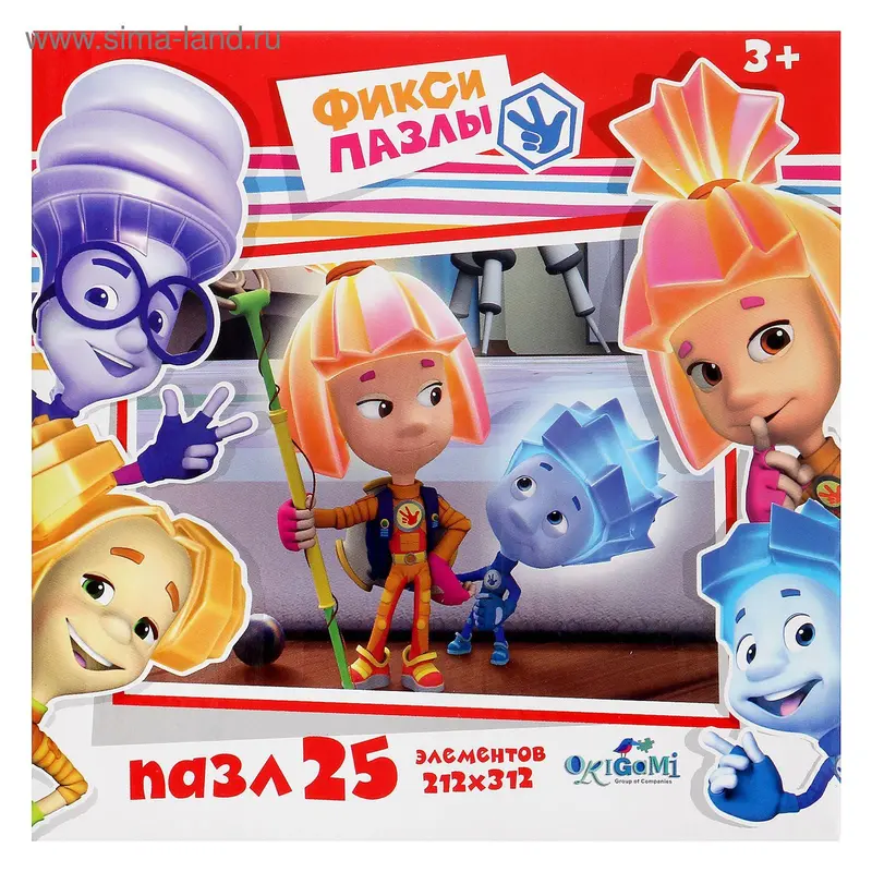 Пазлы "Фиксики", 25 элементов