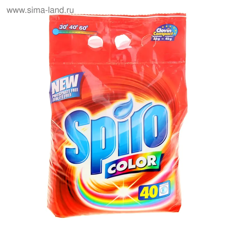 Стиральный порошок Spiro color автомат 4 кг