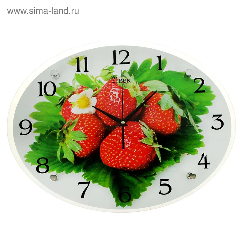 Часы настенные, серия: Кухня, "Клубника" 35х46 см