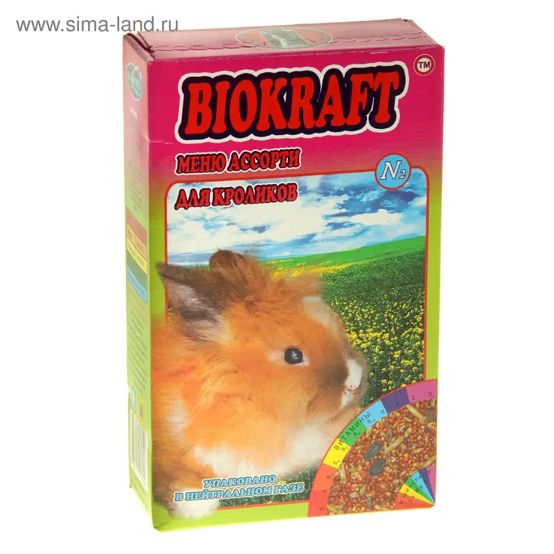 Корм "Биокрафт. Меню ассорти" для кроликов, 400 г