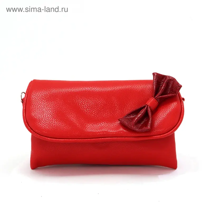 Клатч красный с бантиком