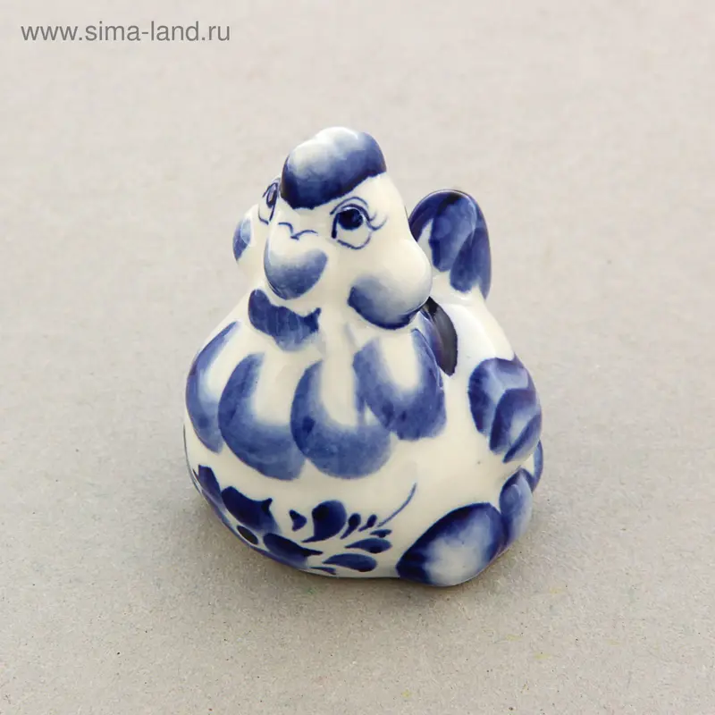 Сувенир Курица средняя гжель кобальт