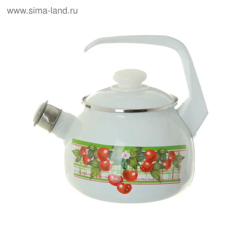 Чайник 2,5 л Вишневый сад эм.крышка,свисток