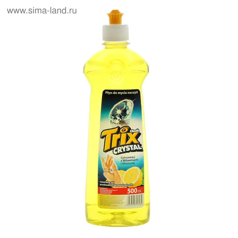 Средство для мытья посуды Trix Crystal, лимон с витаминами и гицерином 500мл