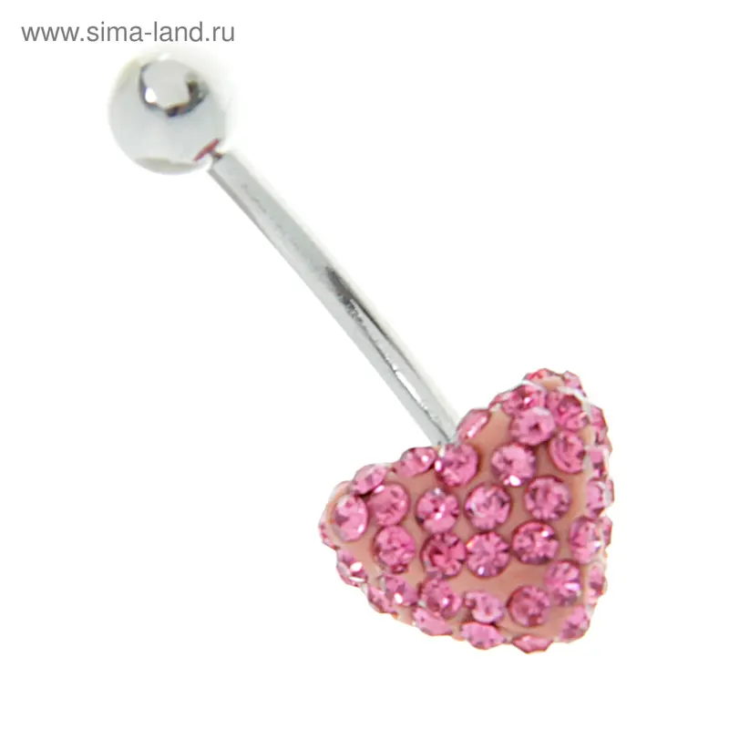 Пирсинг «Сердце», розовый