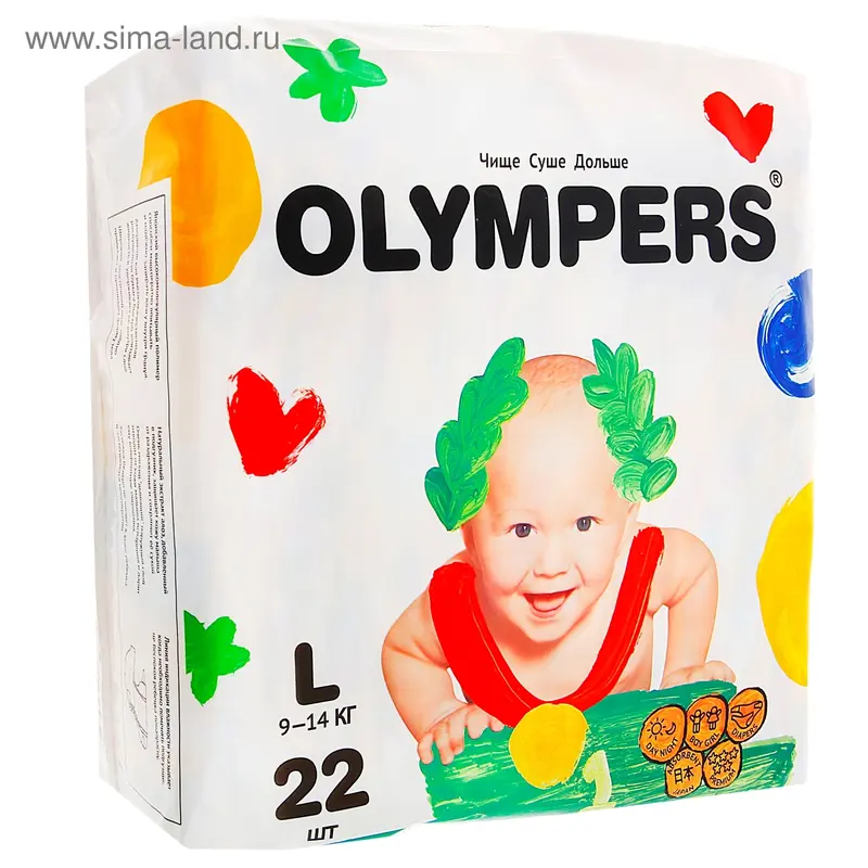 Подгузники «Olympers» (9-14 кг), 22 шт