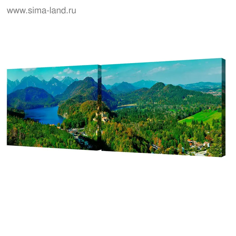 Картина модульная на подрамнике Чудесные горы 150x50 см