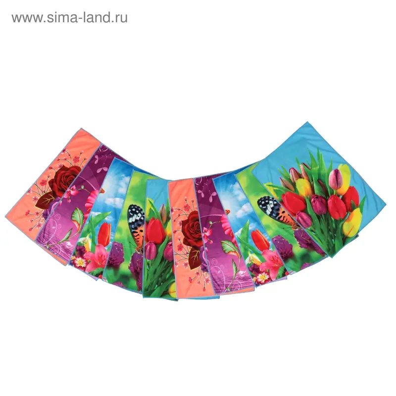 Полотенце кухонное "Мултицвет" 40х60 см, микрофибра, микс