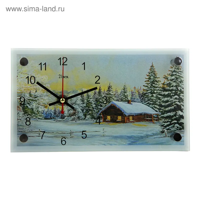 Часы настольные "Зимняя природа" 13х23 см