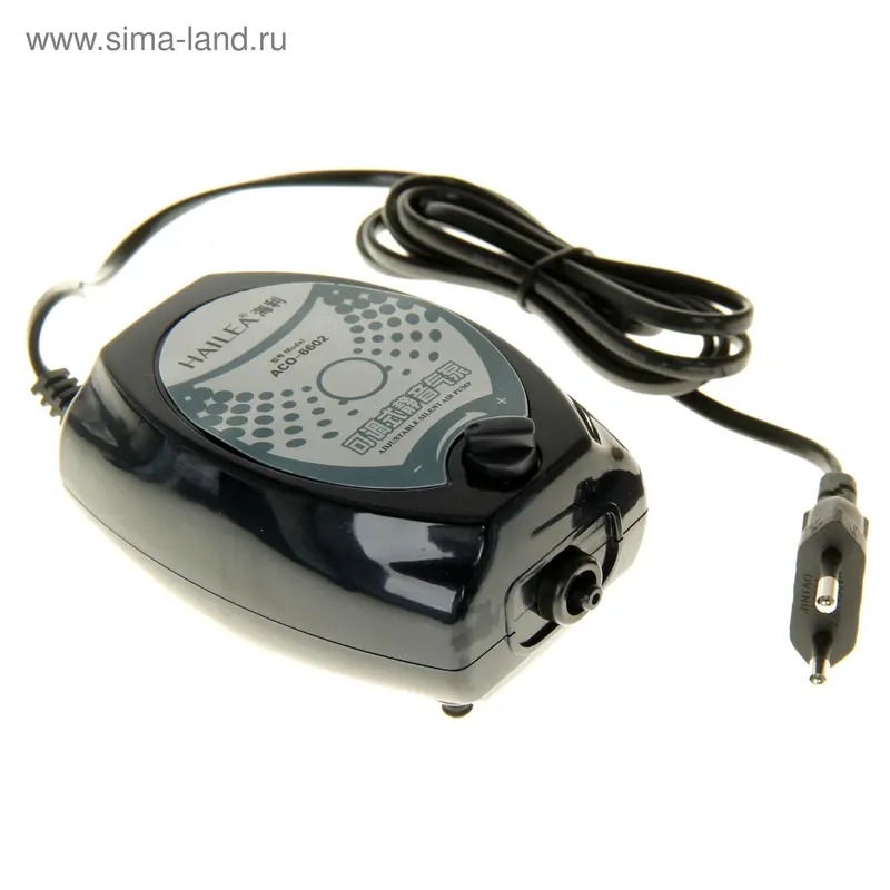 Компрессор Hailea аквариумный Adjustable silent 6602, 2,5W (4л/мин) с регулятором потока (HL-ACO-660